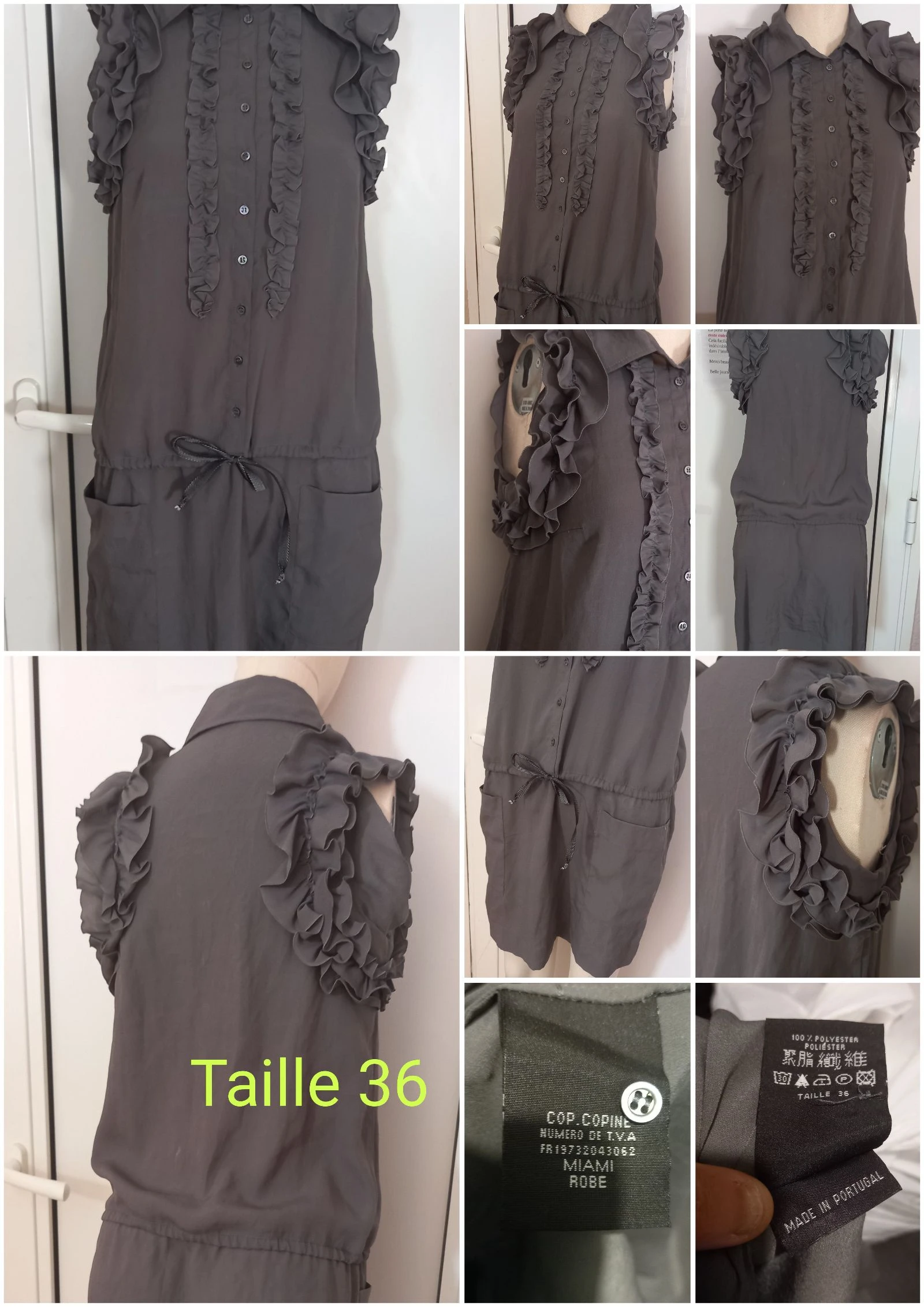 Robe grise cop copine 36